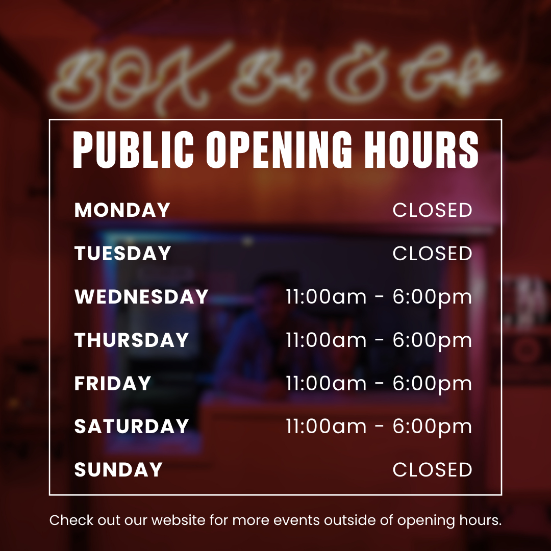 FUSEBOX Opening Hours & BOX Cafe-Bar - Creative Youth